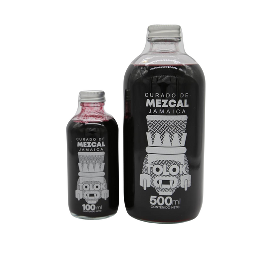 Curado de Mezcal Jamaica 500ml y 100ml